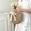 New Bohemian-style hand-held straw bag for cross-border women's bags in spring and summer, a forest-themed artistic and fashionable crossbody bag with a girlish heart Specification image